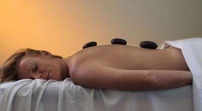 Relax with hot stones
