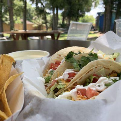 Tacos and Queso at the 4th Ave Food Park