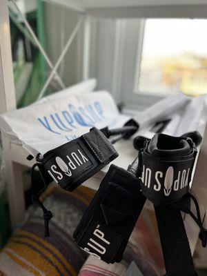 SUP leashes and dry bags for rent and sale