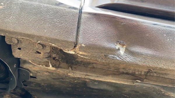 My stepdaughter's car was sent to jimmy's after she hit a deer, that part was halfway fixed , but it come back with damage from the lifts