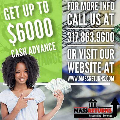 $6000 Tax Advances available