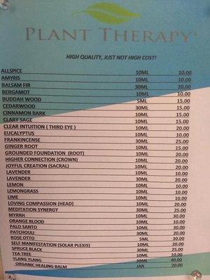 Plant Therapy price list