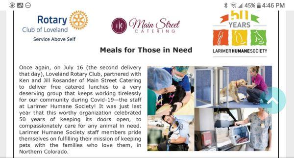 Helping during Covid