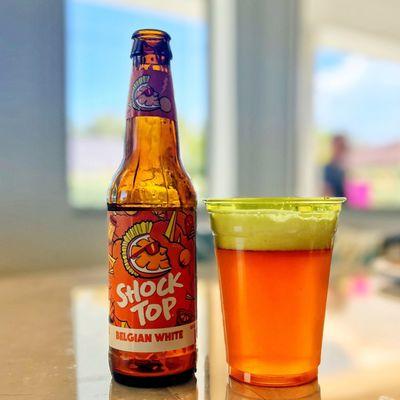 Shock Top Belgian-style White Ale.
