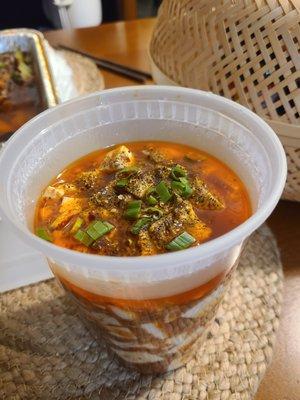 Close up of 麻坡豆腐 Mapo Tofu