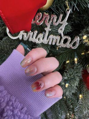 Christmas vibe nails