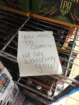 What the hell kind of message is this. This business must think everyone is out to steal from them. Very sad.