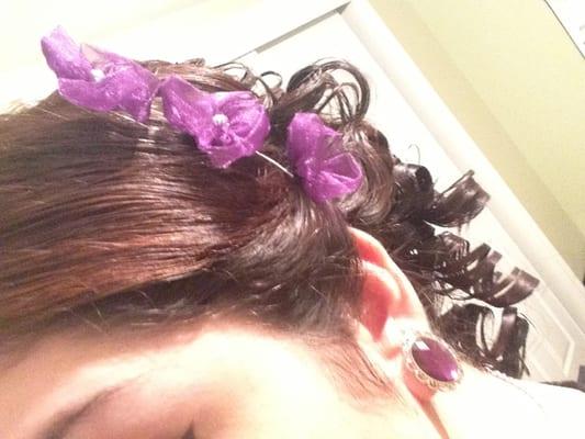 Side of an updo done by Maria