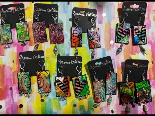 Fun earrings by Marlene Outlaw
