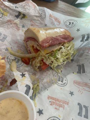 ##7 SPICY EAST COAST ITALIAN, toasted, add extra turkey, extra jimmy peppers, and mustard