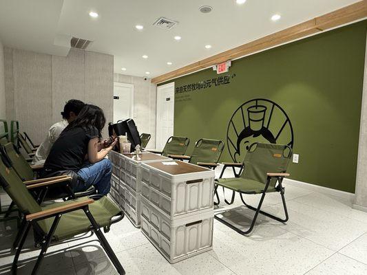 Sitting area in the back