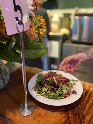 House salad with house dijon dressing