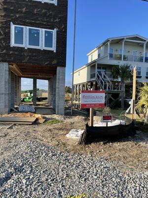 Major construction project next to the beach house we rented, not knowing it was here.