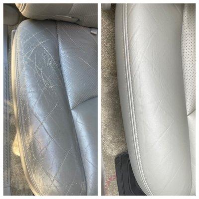 Back seat cushion repaired. One of 3 similar repairs completed.