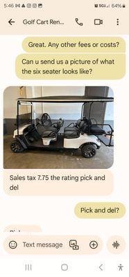 Text conversation with owner