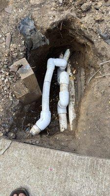 Repaired skimmer and Polaris waterlines
