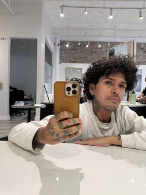 Before getting my curls treated