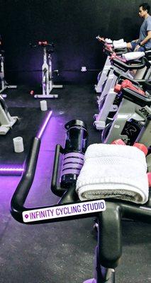 They provide you with a dry towel and a cold towel at the end of class