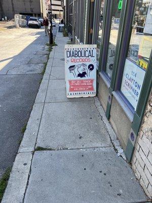 Sign in the front
