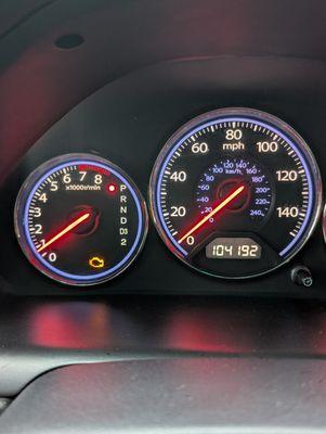 The check engine light came on 5 days after purchase