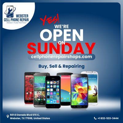 Sunday service? We've got you!
Open every Sunday for your convenience.