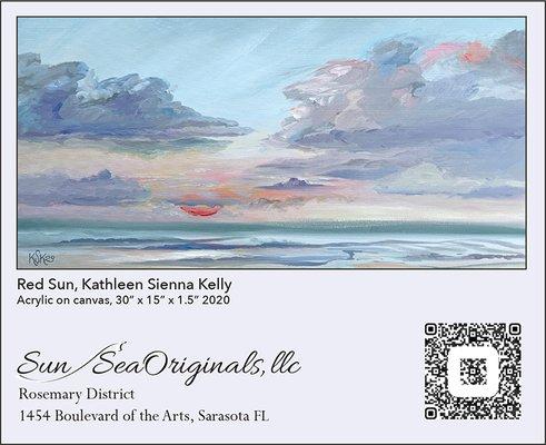 An original acrylic painting by Kathleen Sienna Kelly of Sun Sea Originals, llc