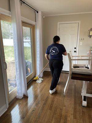 Making sure the floors throughout your house is super clean