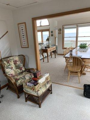 Sitting room view into dining room