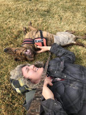 Pic of my dog right before we adopted her. Some amazing shelter workers and a county vet saved her life.