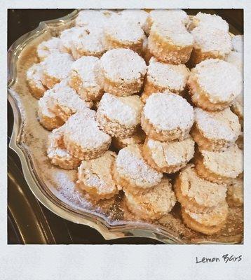 Lemon bars are a great dessert option.