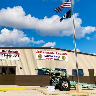 Freshly painted front of building