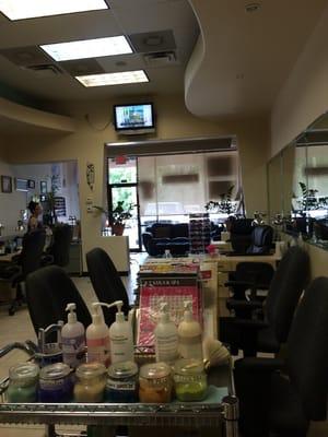 View from the pedicure chairs