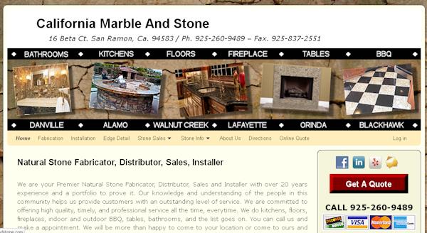 Full custom website with quote request form and suppliers data base. Great information website for Marble, Granite and Stone.