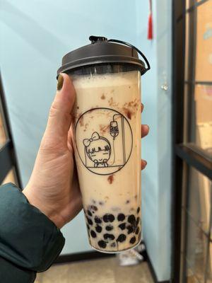 Red bean bubble tea
