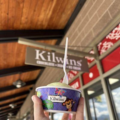 Scoop of key lime pie