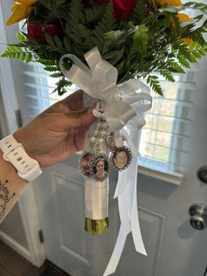 The charms weren't purchased at the shop just wanted to show how it was wrapped.