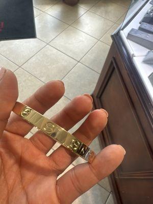 18kt gold bangle