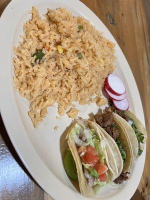 Street Taco Platter (2 beef and 1 fish)