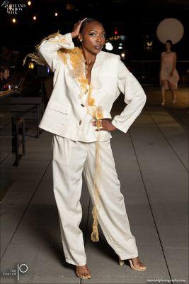 Make up by Sherry, Portland Fashion Week 2025, photo by Tim Ward. Have hair questions? Text 1866-601-0623