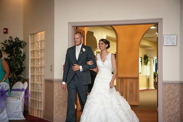 Bride and Groom making their Grand entrance into the Grand Ballroom