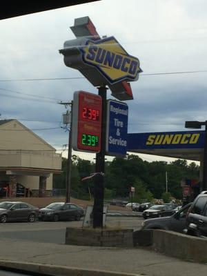 Wrentham Sunoco -- 1 Depot Street, Wrentham Sign