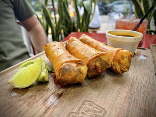 Birria Egg Roll (with a mediocre cheese pull)