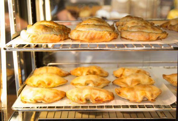 Warm empanadas served fresh daily