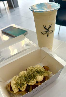 Matcha Croffle - Mango yogurt