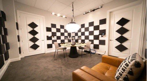 Podcast recording room