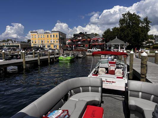 Tied up in Wolfeboro for lunch