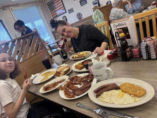 We got a little of everything - and I ate everything I ordered! Cynthia and her daughters were shocked!