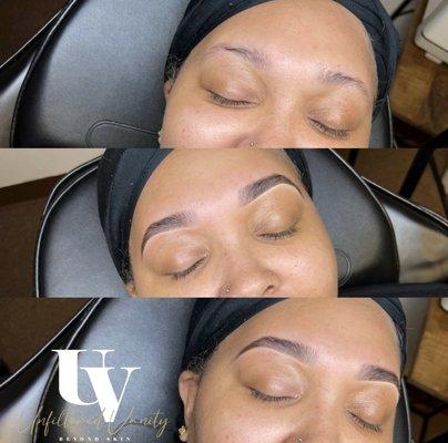 Eyebrow wax and tint
