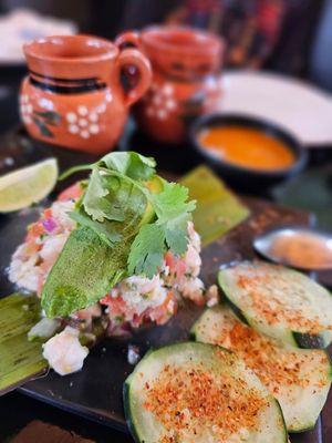 Mexican Coffee and Ceviche