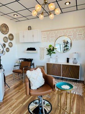 Here's a little sneak peak of my salon suite. Cozy right?